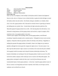Mediation Memorandum