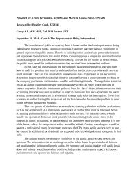 Case 1: The Importance of Being Independent