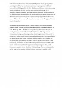 CLIMATE CHANGE IMPACT