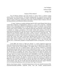 Analysis of Prion Disease’s