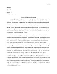 Robert Frost’s Nothing Gold Can Stay