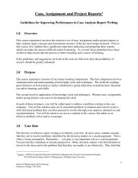 Case analysis report