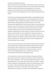 Pros And Cons Of Mandatory Vaccination