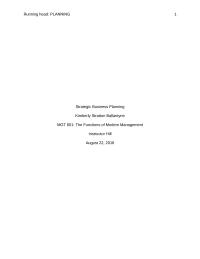 Strategic Business Planning