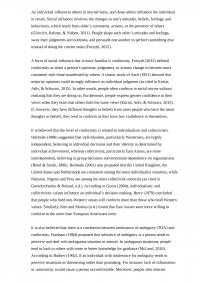 Individualism And Collectivism And Intolerance Of Ambiguity On Judgments