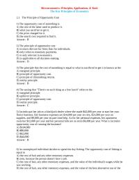 Macro Microeconomics Principles