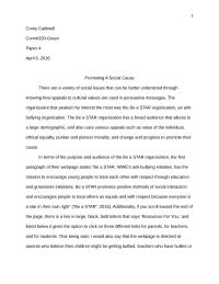 Promoting A Social Cause