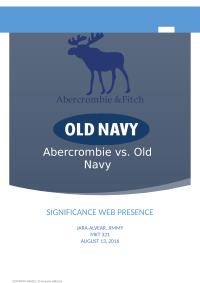 Old Navy Vs. Abercrombie Web Presence