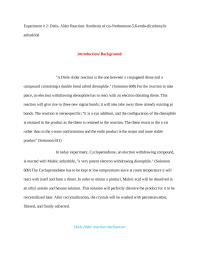 Organic Chemistry 2 Post Lab Report # 2