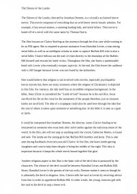Critique essay The Silence of the