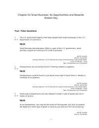 Test Bank For Entrepreneurial Chapter 1