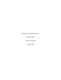 Techniques For Improving Listening