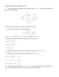 calc practice test