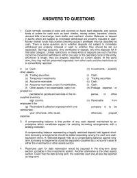 Business ANSWERS TO