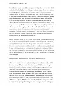 The Applications Of Behaviour Therapy And Cognitive Behaviour Therapy For Bonnie Larue