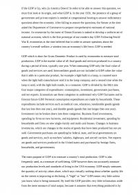 Gdp Essay