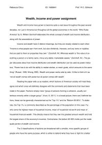 Wealth And Power Paper