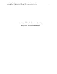 Organizational Change: The Boy Scouts Of America