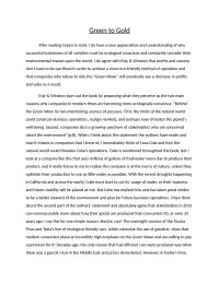 Green To Gold Book Report