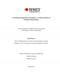 Attracting Foreign Direct Investment: A Critical Analysis of Vietnam’s Performance