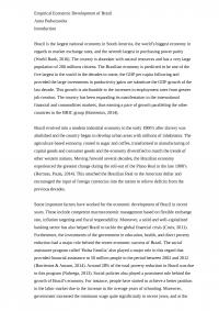 Empirical Economic Development Of Brazil