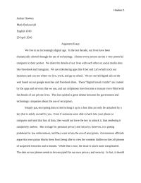 Argument Essay