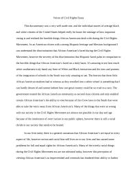 Civil Rights Essay