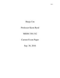 Current Event Paper