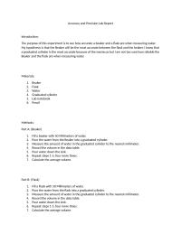 Accuracy and Precision Lab Report
