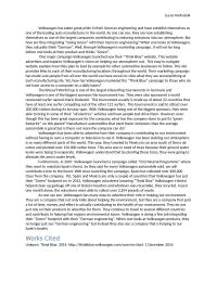 Vw Essay