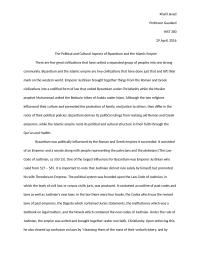 The Political And Cultural Aspects Of Byzantium And The Islamic Empire