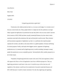 Legalization Of Prostitution