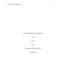 An Analysis Of The Car Tuning Industry