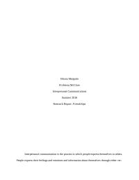 Interpersonal Comm