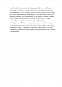 Assignment I would consider