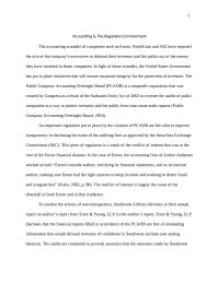 Accounting & The Regulatory Environment