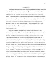 Costing Methods