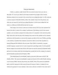FINANCIAL STATEMENTS 1Financial