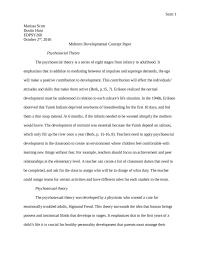 Edps 260 Paper: Psychosocial Theory