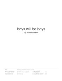 Boys Will Be Boys