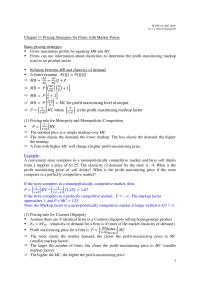 Market Structure ECON214 Fall