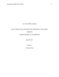 Unit 5 Team IBM Case Study