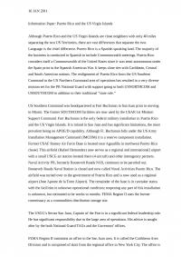 Information Paper: Puerto Rico and the US Virgin Islands
