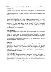 Law 1 With reference to relevant