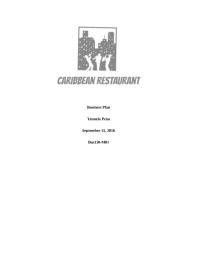 Business Plan: Caribbean Restaurant