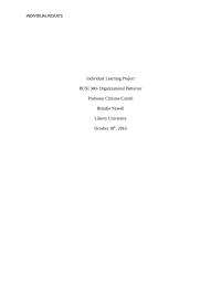 Individual Learning Project