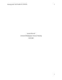 Annotated Bibliography: Scenario Planning