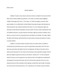 Literary Analysis: Deathly Traditions