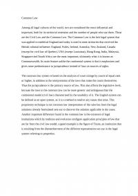 Common Law Vs Civil Law