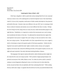 Analyzing the Values of Buck v. Bell